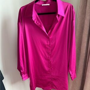 Women' Pink Button-Up Dress